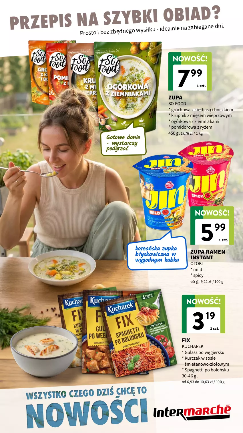Gazetka promocyjna Intermarche - Katalog Nowości - ważna 07.05 do 20.05.2026 - strona 4 - produkty: Groch, Krupnik, Kucharek, Kurczak, Ryż, So Food, Sos, Spaghetti, Zupa