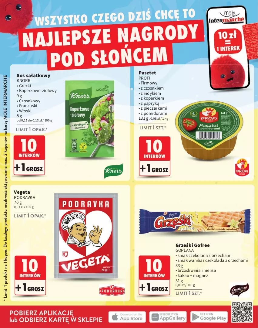 Gazetka promocyjna Intermarche - Katalog Interki - ważna 02.06 do 31.08.2025 - strona 4 - produkty: Czekolada, Goplana, Grześki, Kakao, Knorr, LANA, Magnez, Pasztet, Piec, Pieczarka, Podravka, Sałat, Sos, Vegeta