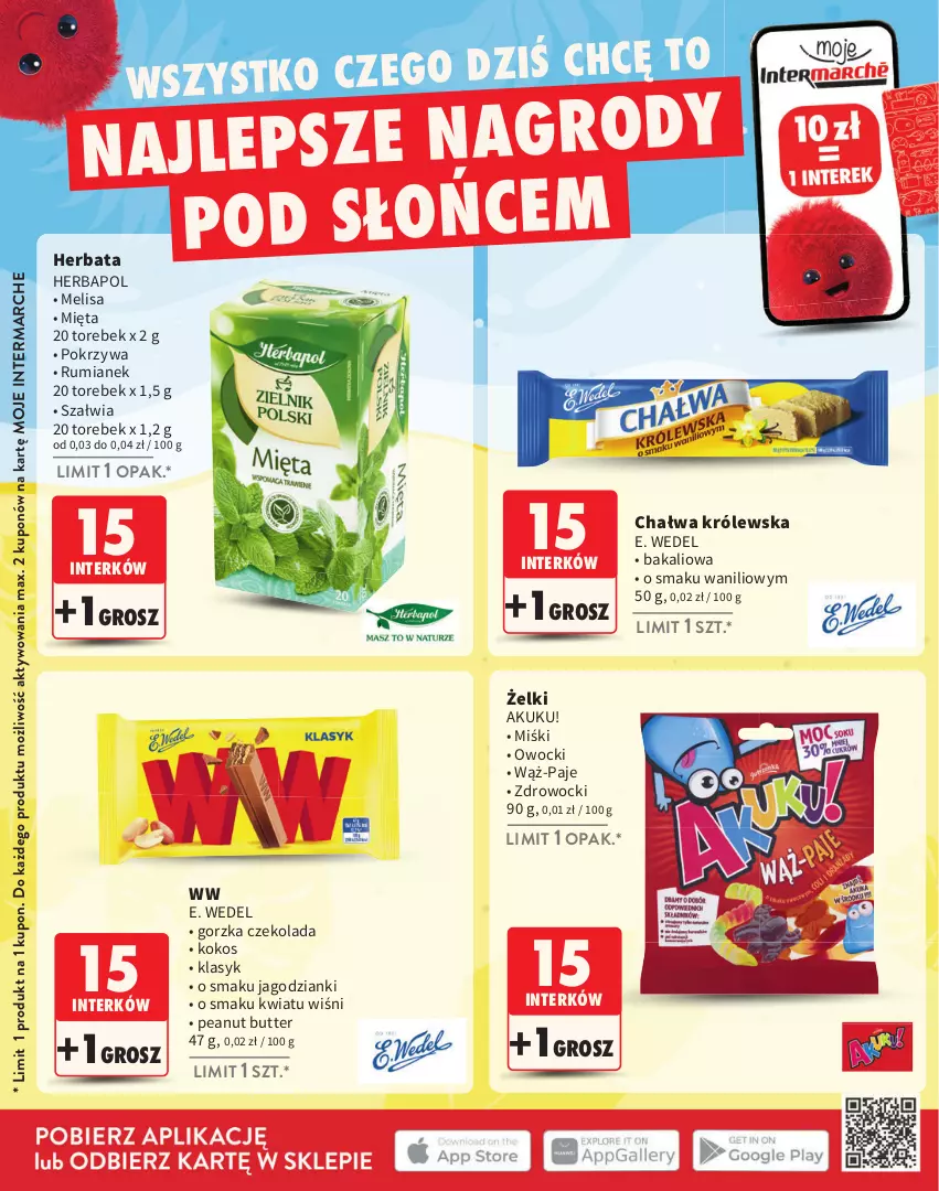 Gazetka promocyjna Intermarche - Katalog Interki - ważna 02.06 do 31.08.2025 - strona 6 - produkty: Chałwa, Czekolada, E. Wedel, Herbapol, Herbata, Kokos, Mięta, Rum