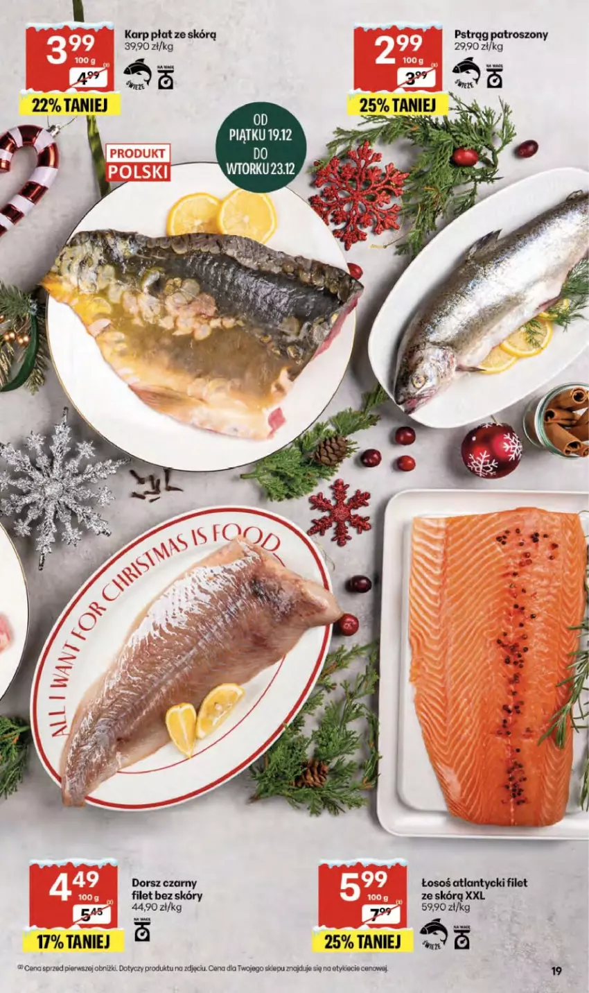 Gazetka promocyjna Delikatesy Centrum - Franczyza DC51 Czwartek - ważna 18.12 do 23.12.2025 - strona 19 - produkty: Karp, Pstrąg