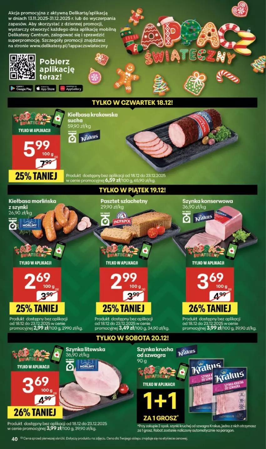 Gazetka promocyjna Delikatesy Centrum - Franczyza DC51 Czwartek - ważna 18.12 do 23.12.2025 - strona 40 - produkty: Fa, Gra, Krakus, Mobil, Rum, Tera
