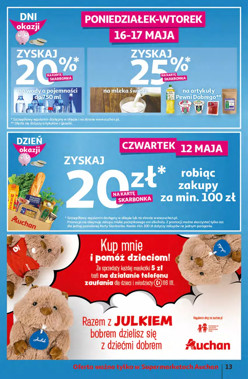 Gazetka promocyjna Auchan - Megapromocje są w cenie Supermarkety - ważna 12.05 do 18.05.2022 - strona 13 - produkty: Dzieci, Fa, Telefon