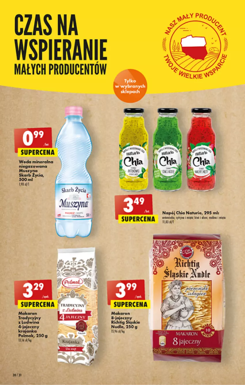 Gazetka promocyjna Biedronka - ważna 26.05 do 01.06.2022 - strona 30 - produkty: Makaron, Mięta, Mus, Palma, Szyna