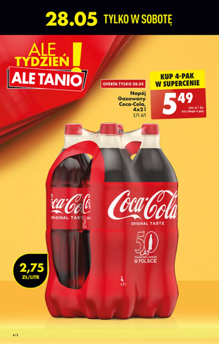 Gazetka promocyjna Biedronka - ważna 26.05 do 01.06.2022 - strona 4 - produkty: Coca-Cola, Napój