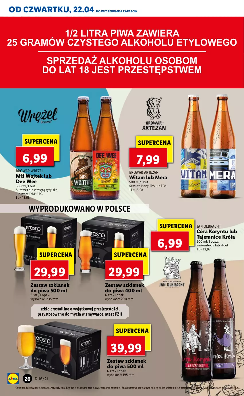 Gazetka promocyjna Lidl - GAZETKA - ważna 22.04 do 25.04.2021 - strona 26 - produkty: Piwa, SESSIO, Sok