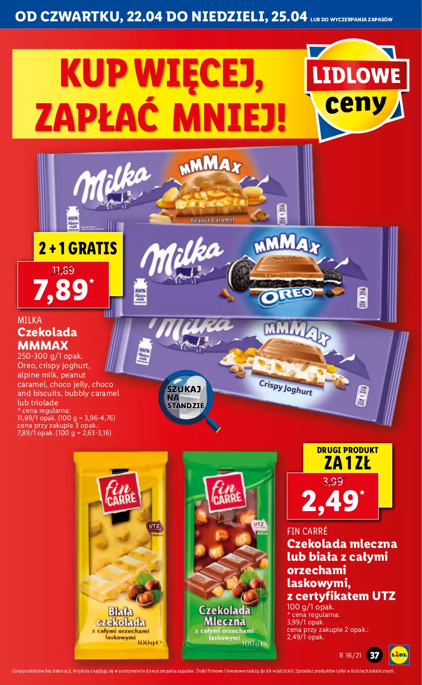 Gazetka promocyjna Lidl - GAZETKA - ważna 22.04 do 25.04.2021 - strona 37 - produkty: Czekolada, Czekolada mleczna, Gra, Milka, Oreo