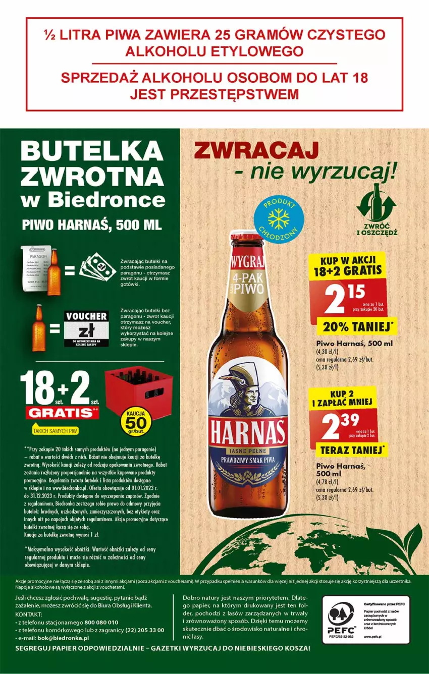 Gazetka promocyjna Biedronka - Od poniedzialku - ważna 26.06 do 01.07.2023 - strona 56 - produkty: Gra, Harnaś, Kosz, Napoje, Olej, Papier, Piwo, Por, Sok, Telefon, Tera