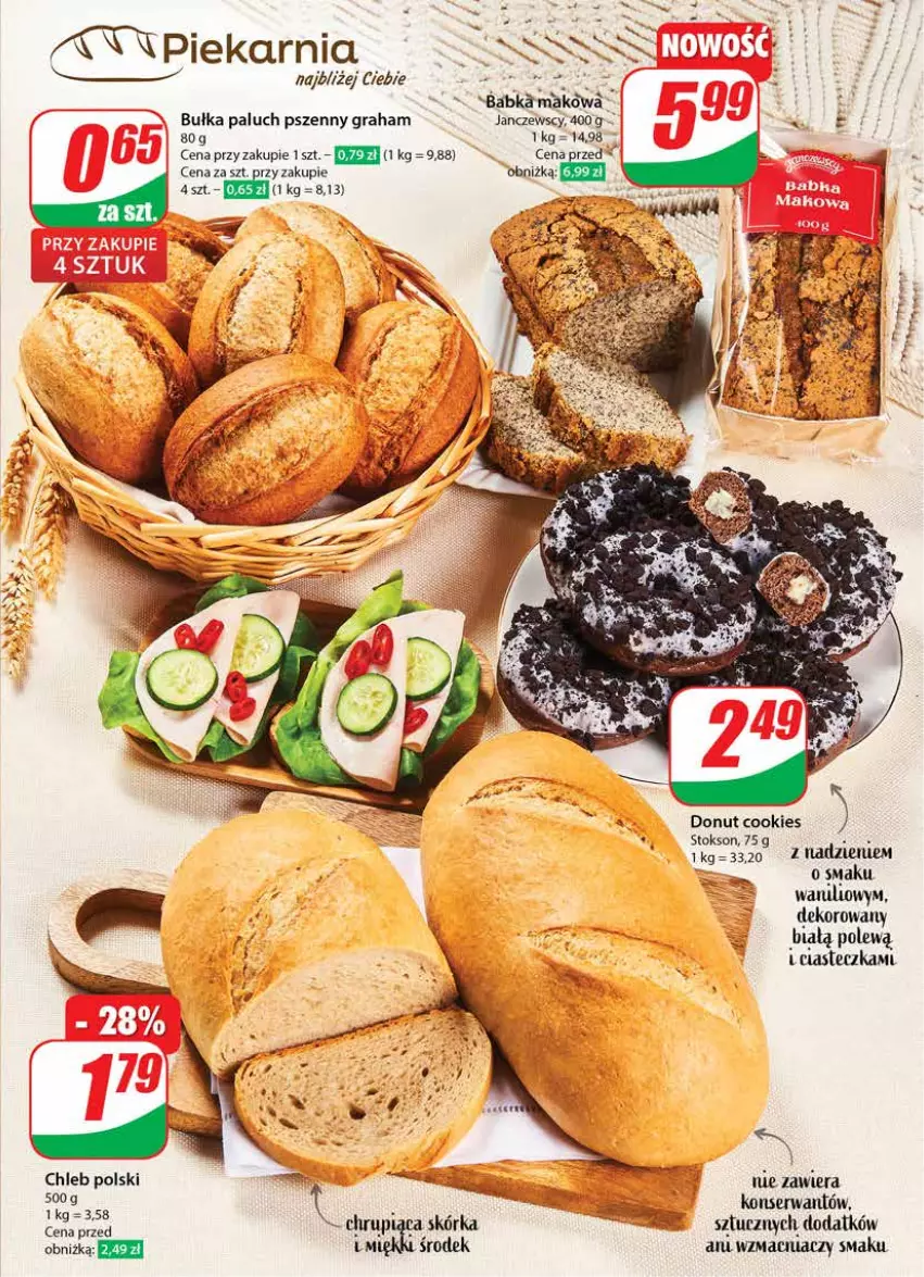 Gazetka promocyjna Dino - Gazetka 38 / 2024 - ważna 18.09 do 24.09.2024 - strona 33 - produkty: Babka, Bułka, Chleb, Donut, Gra, JBL, Sos