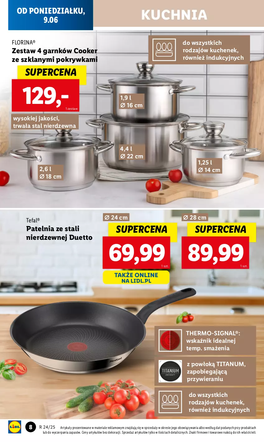Gazetka promocyjna Lidl - GAZETKA - ważna 09.06 do 14.06.2025 - strona 10 - produkty: Fa, Kuchnia, Patelnia, Sok, Tefal