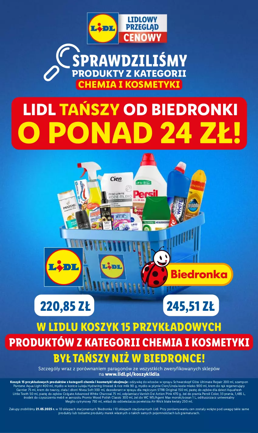 Gazetka promocyjna Lidl - GAZETKA - ważna 09.06 do 14.06.2025 - strona 2 - produkty: Air Wick, Aquafresh, Colgate, Dezodorant, Dzieci, Garnier, Gin, Gra, Kosz, Krem do rąk, Krem do twarzy, LG, Luksja, Mleko, Mydło, Mydło w płynie, Nivea, Odplamiacz, Odtłuszczacz, Pantene, Persil, Por, Pronto, Rama, Schwarzkopf, Str8, Szampon, Vanish
