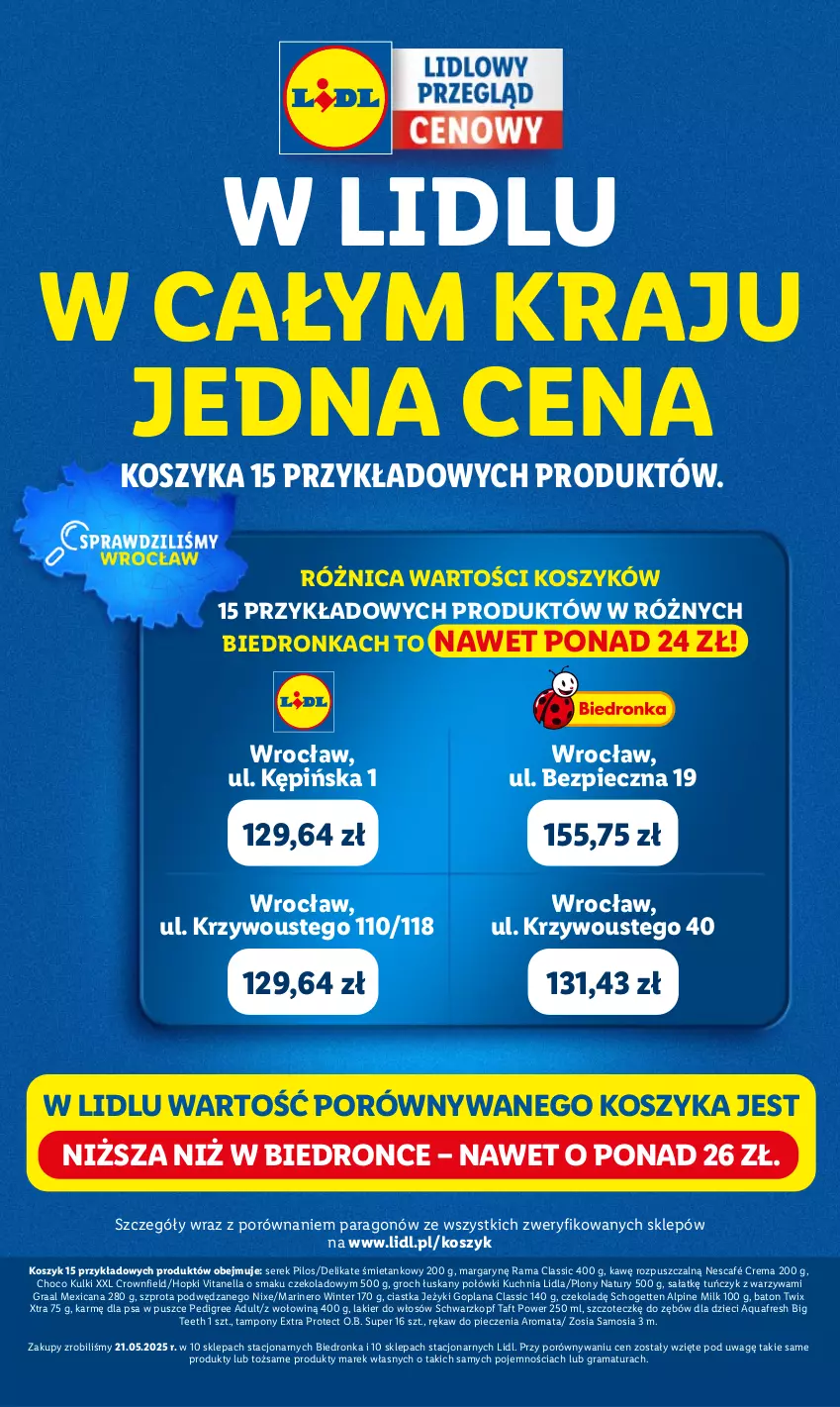 Gazetka promocyjna Lidl - GAZETKA - ważna 09.06 do 14.06.2025 - strona 3 - produkty: Aquafresh, Baton, Ciastka, Dzieci, Goplana, Gra, Graal, Groch, Jeżyki, Kosz, Kuchnia, Lakier, Lakier do włosów, LANA, Nescafé, O.B., Pedigree, Piec, Pilos, Por, Rama, Rękaw do pieczenia, Sałat, Schogetten, Schwarzkopf, Ser, Serek, Szprot, Taft, Tampony, Tuńczyk, Twix, Warzywa