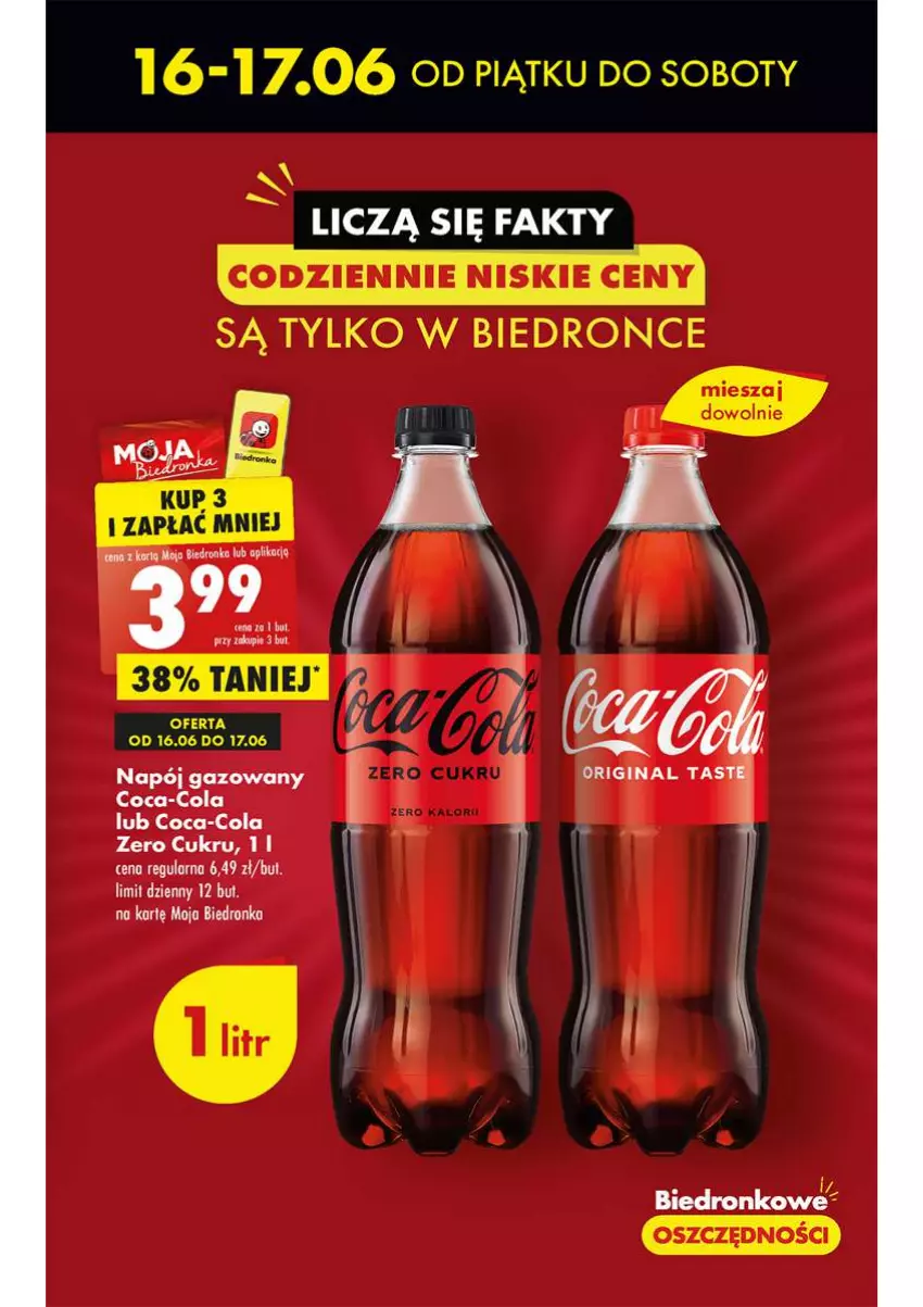 Gazetka promocyjna Biedronka - od Czwartku - ważna 15.06 do 21.06.2023 - strona 11 - produkty: Coca-Cola, Gin, Napój, Napój gazowany