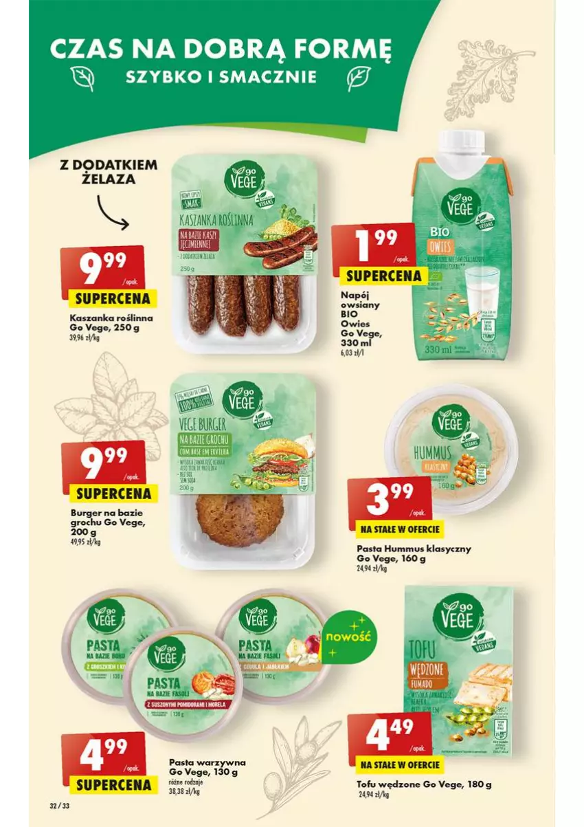 Gazetka promocyjna Biedronka - od Czwartku - ważna 15.06 do 21.06.2023 - strona 32 - produkty: Groch, Hummus, Kasza, Kaszanka, Mus, Tofu