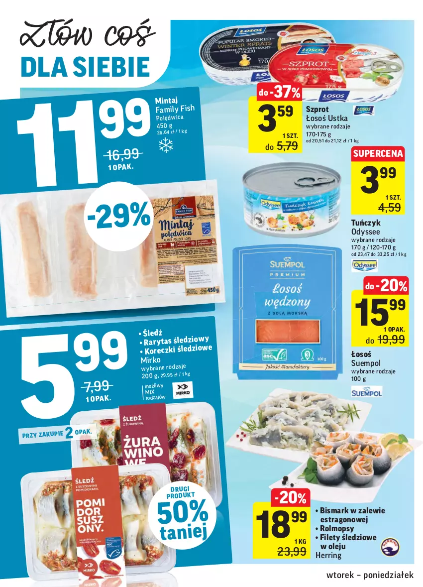 Gazetka promocyjna Intermarche - Gazetka promocyjna - ważna 20.07 do 26.07.2021 - strona 18 - produkty: Fa, Mintaj, Mop, Olej, Suempol, Szprot, Tuńczyk