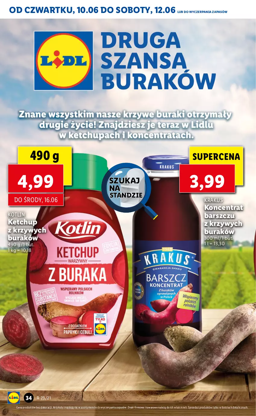 Gazetka promocyjna Lidl - GAZETKA - ważna 10.06 do 12.06.2021 - strona 34 - produkty: Ketchup, Kotlin, Krakus