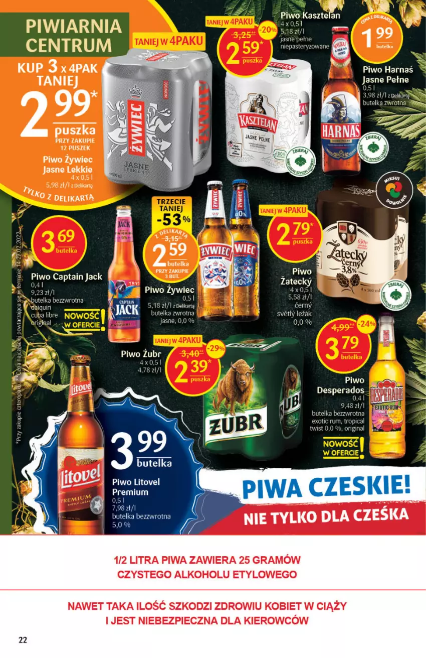 Gazetka promocyjna Delikatesy Centrum - Gazetka DC17 - ważna 05.05 do 11.05.2022 - strona 22 - produkty: Desperados, Gin, Gra, Piec, Piwa, Piwo