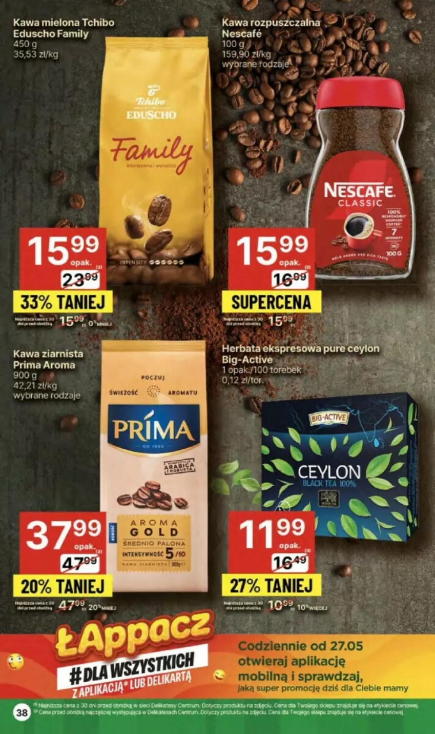 Gazetka promocyjna Delikatesy Centrum - ważna 30.05 do 05.06.2024 - strona 32 - produkty: Amol, Herbata, Kawa, Kawa mielona, Prima, Pur, Tchibo