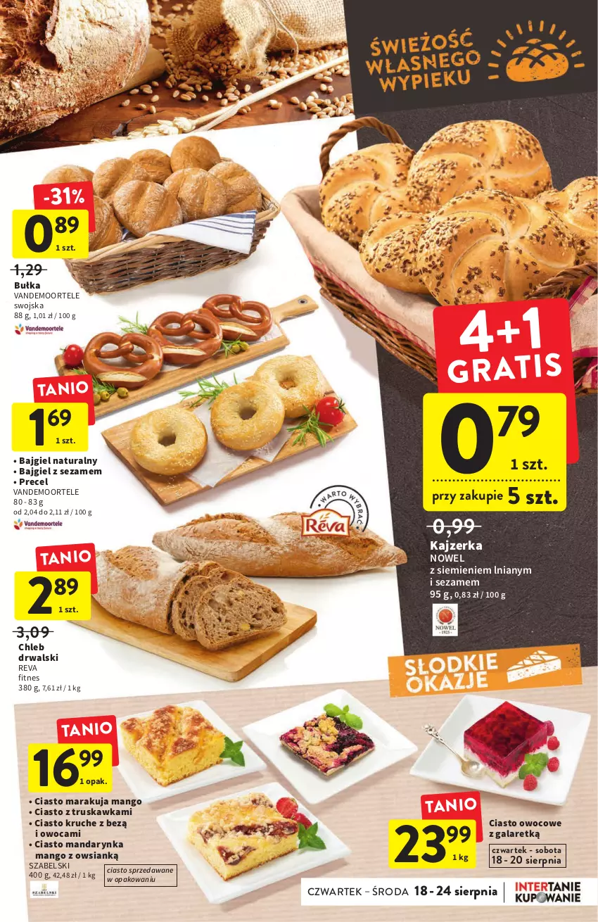 Gazetka promocyjna Intermarche - ważna 18.08 do 24.08.2022 - strona 19 - produkty: Bułka, Chleb, Gala, Kajzerka, Mango, Sezam