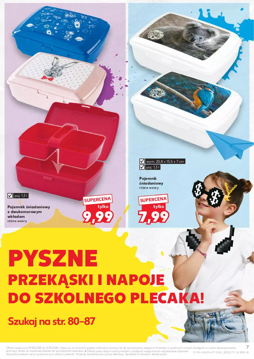 Gazetka promocyjna Kaufland - Gazetka tygodnia - ważna 29.08 do 04.09.2024 - strona 7 - produkty: Danio, Napoje, Plecak, Pojemnik