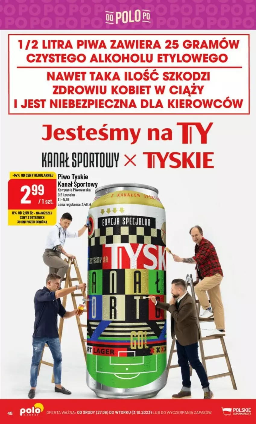 Gazetka promocyjna PoloMarket - ważna 27.09 do 03.10.2023 - strona 43 - produkty: Piwo, Por, Sport, Tyskie