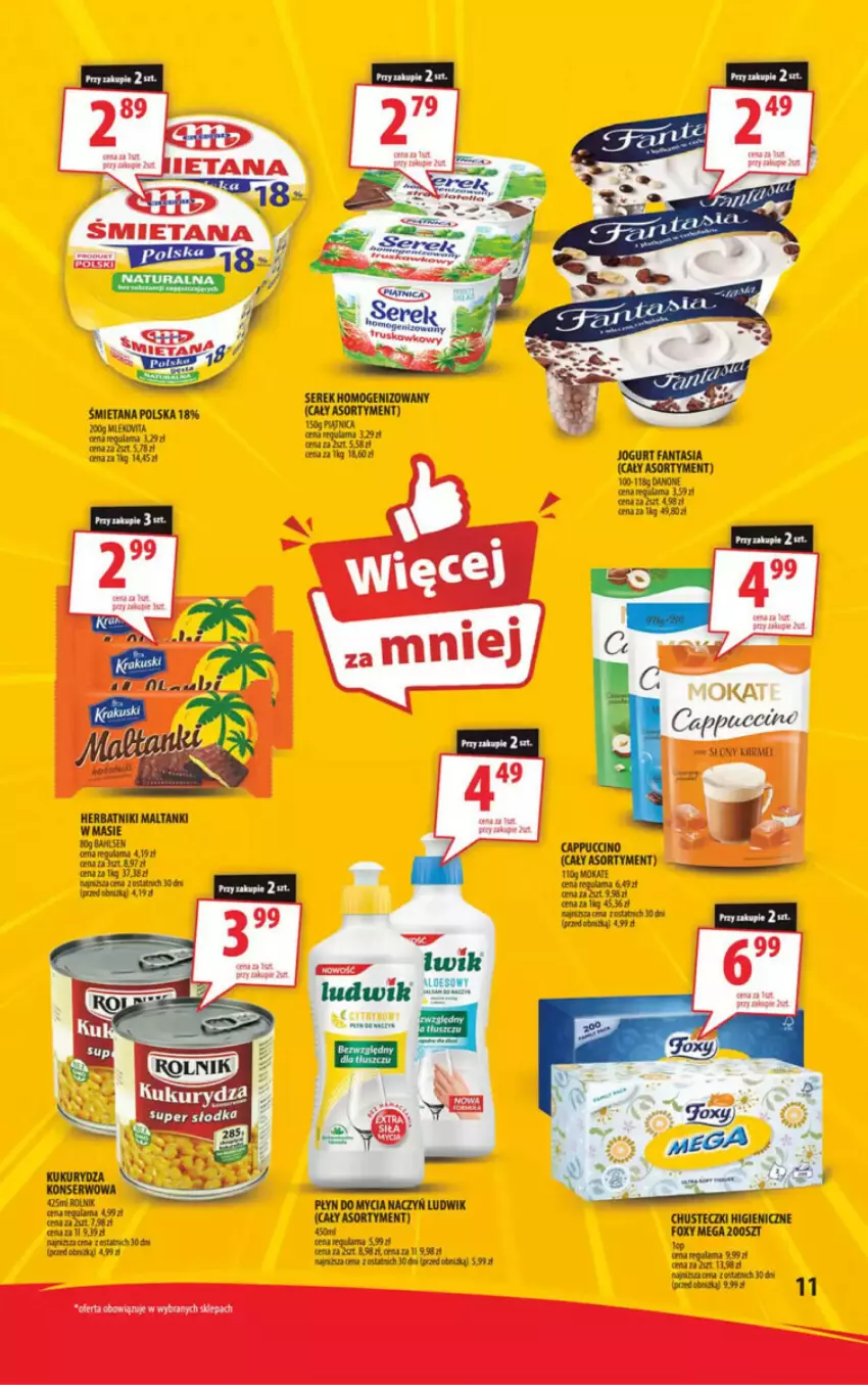 Gazetka promocyjna Arhelan - ważna 15.11.2023 do 24.11.2024 - strona 3 - produkty: Brie, Cappuccino, Chusteczki, Danone, Do mycia naczyń, Fa, Fanta, Foxy, Gala, Gra, Herbatniki, Jogurt, Ludwik, Obrus, Płyn do mycia, Płyn do mycia naczyń, Ser, Serek, Serek homogenizowany