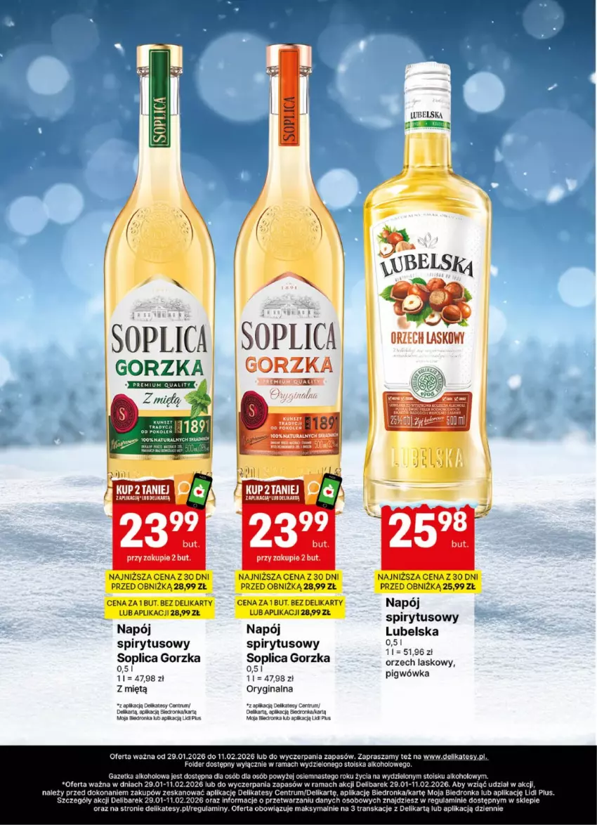Gazetka promocyjna Delikatesy Centrum - Delibarek DC05-DC06 - ważna 29.01 do 11.02.2026 - strona 8 - produkty: Gin, Napój, Rama, Rum, Soplica, Tran