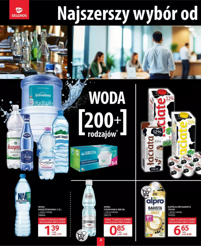 Gazetka promocyjna Selgros - ważna 21.11 do 04.12.2024 - strona 4 - produkty: Alpro, Cisowianka, Fa, LG, Nałęczowianka, Napój, Woda