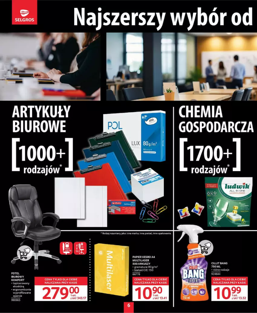 Gazetka promocyjna Selgros - ważna 21.11 do 04.12.2024 - strona 6 - produkty: Biuro, Fotel, LG, Papier