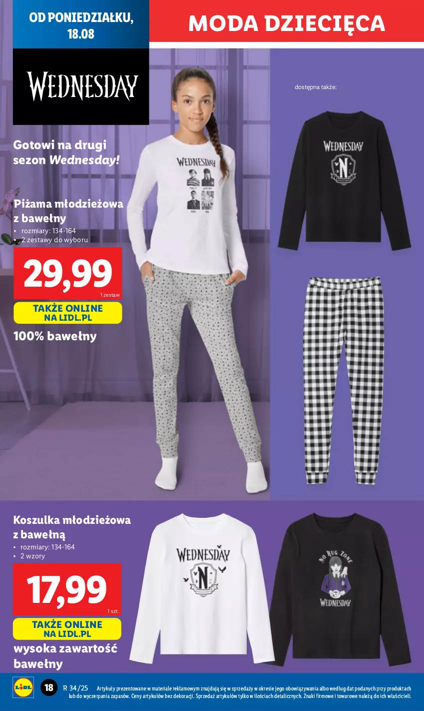Gazetka promocyjna Lidl - GAZETKA - ważna 18.08 do 23.08.2025 - strona 20 - produkty: Dzieci, Kosz, Koszulka, Moda, Piżama, Sok
