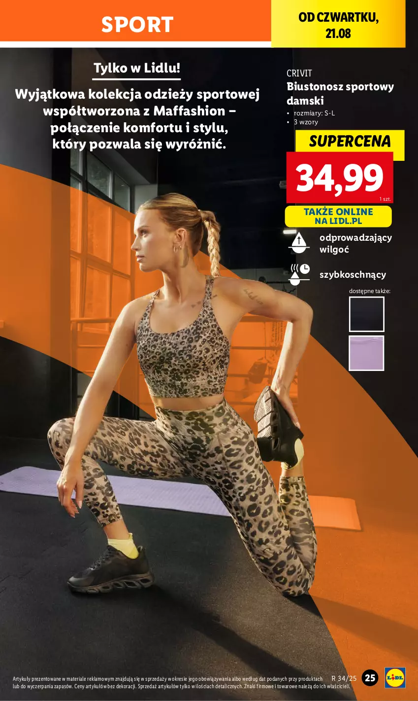 Gazetka promocyjna Lidl - GAZETKA - ważna 18.08 do 23.08.2025 - strona 27 - produkty: Biustonosz, Fa, LG, Por, Sport