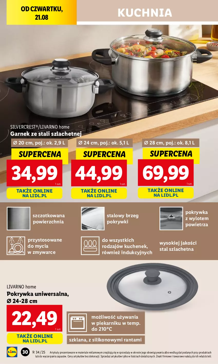 Gazetka promocyjna Lidl - GAZETKA - ważna 18.08 do 23.08.2025 - strona 32 - produkty: Garnek, Ivar, Kuchnia, LANA, Piekarnik, Silvercrest, Sok
