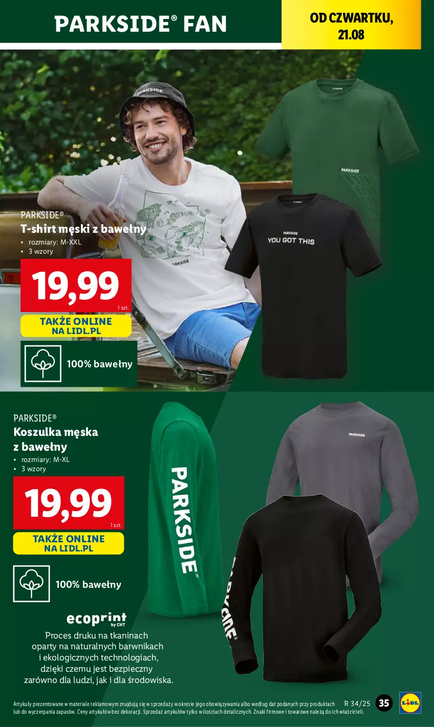 Gazetka promocyjna Lidl - GAZETKA - ważna 18.08 do 23.08.2025 - strona 37 - produkty: Fa, Kosz, Koszulka, Parkside, Piec, T-shirt