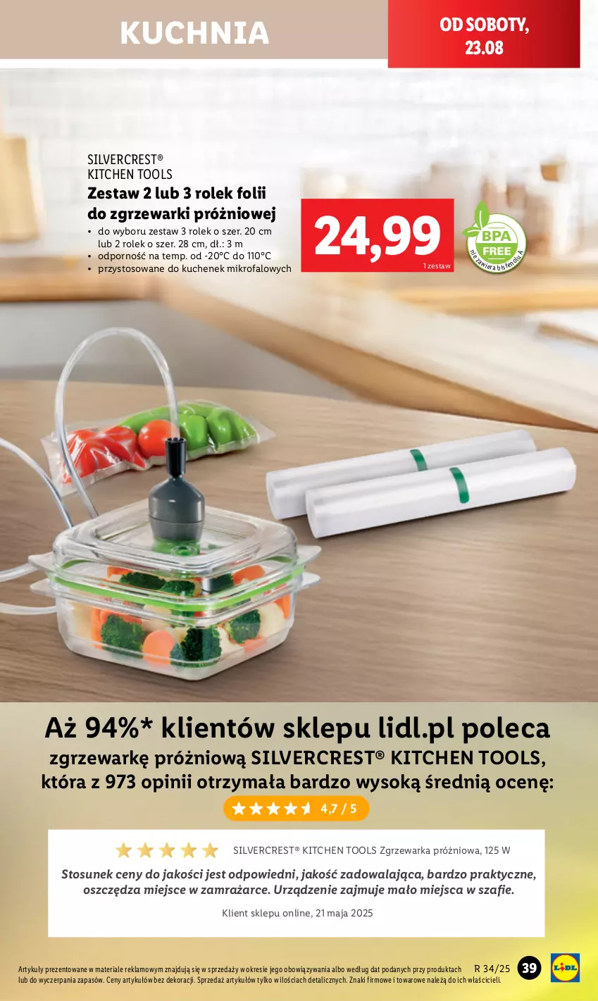 Gazetka promocyjna Lidl - GAZETKA - ważna 18.08 do 23.08.2025 - strona 41 - produkty: Fa, Kuchnia, Por, Silvercrest, Sok, Warka