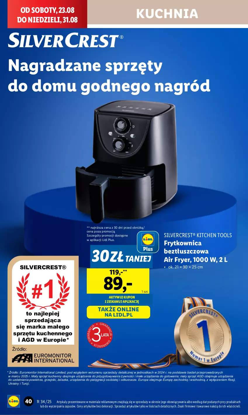Gazetka promocyjna Lidl - GAZETKA - ważna 18.08 do 23.08.2025 - strona 42 - produkty: Gra, Grzejnik, Kuchnia, Monitor, Odkurzacz, Odkurzacze, Silvercrest