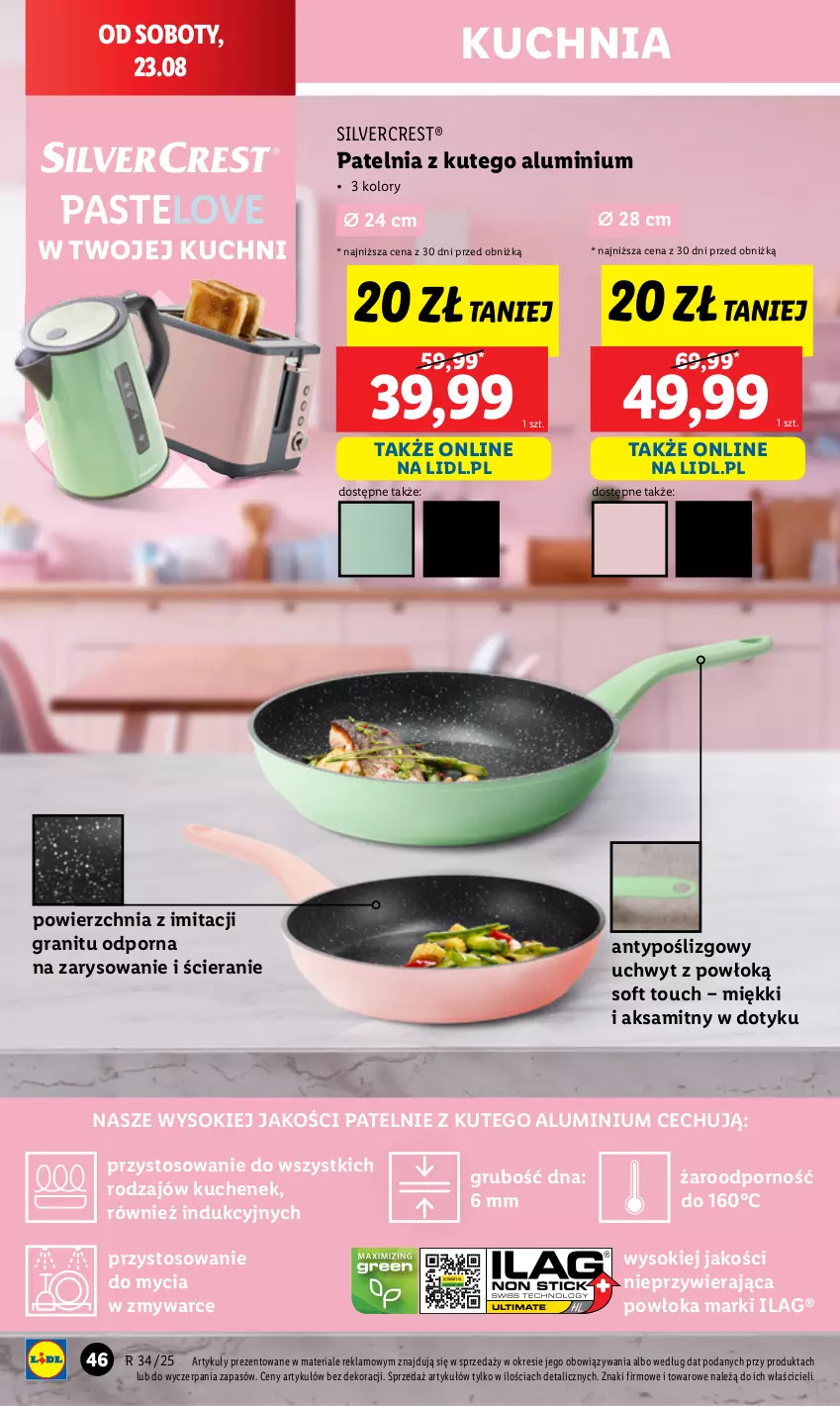 Gazetka promocyjna Lidl - GAZETKA - ważna 18.08 do 23.08.2025 - strona 48 - produkty: Aksam, Gra, Kuchnia, Patelnia, Por, Silvercrest, Sok