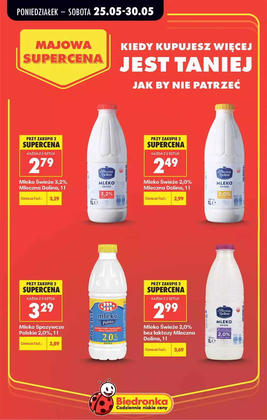 Gazetka promocyjna Biedronka - Gazetka - ważna 25.05 do 01.06.2026 - strona 1 - produkty: Mleko