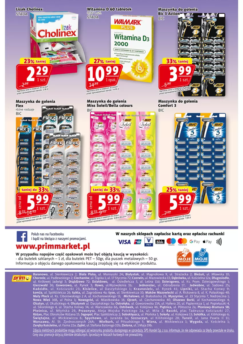 Gazetka promocyjna Prim Market - ważna 19.02 do 25.02.2026 - strona 16 - produkty: Bell, Bella, BIC, Fa, Maszynka, Maszynka do golenia, Sok, Szynka, Tablet