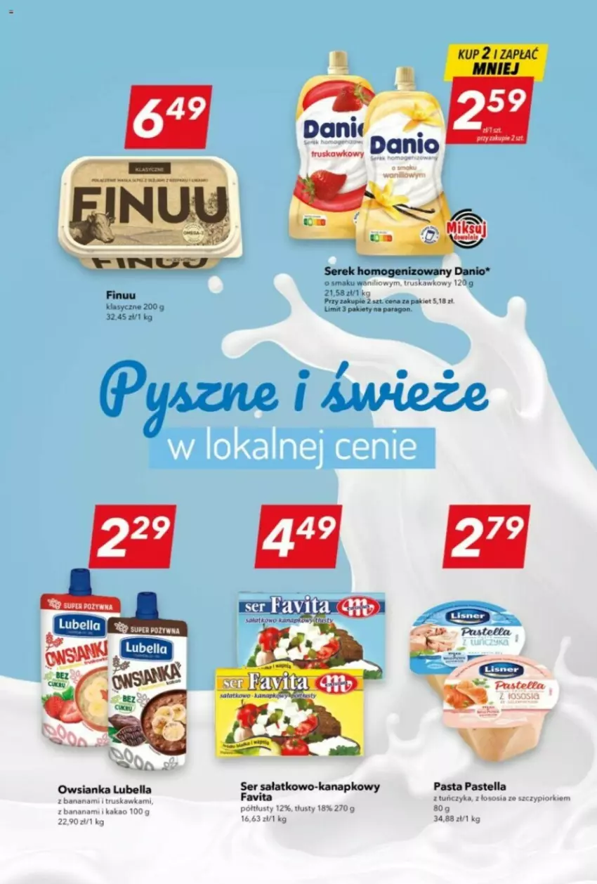 Gazetka promocyjna Lewiatan - ważna 20.06 do 26.06.2024 - strona 9 - produkty: Bell, Bella, Fa, Favita, Kakao, Lubella, Owsianka, Pastella, Sałat, Ser, Ser sałatkowo-kanapkowy, Sos, Tuńczyk