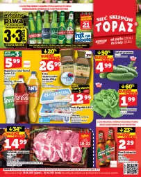 Gazetka promocyjna Topaz - Gazetka - Gazetka - ważna od 25.06 do 25.06.2025 - strona 1 - produkty: Piwa, Gra, Sałata masłowa, Ogórek, Karkówka wieprzowa, Big Milk, Coca-Cola, Lody, Sałat, Fanta, Waga, Grunt, Sprite, Masło, Napój, Fa
