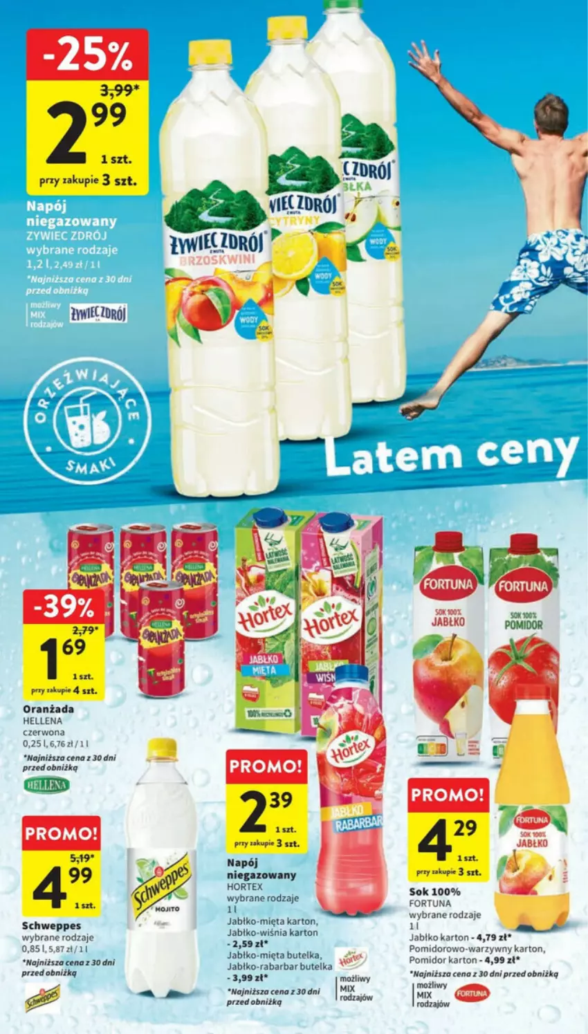 Gazetka promocyjna Intermarche - ważna 24.08 do 30.08.2023 - strona 24 - produkty: Hellena, Mięta, Napój, Oranżada, Schweppes, Sok