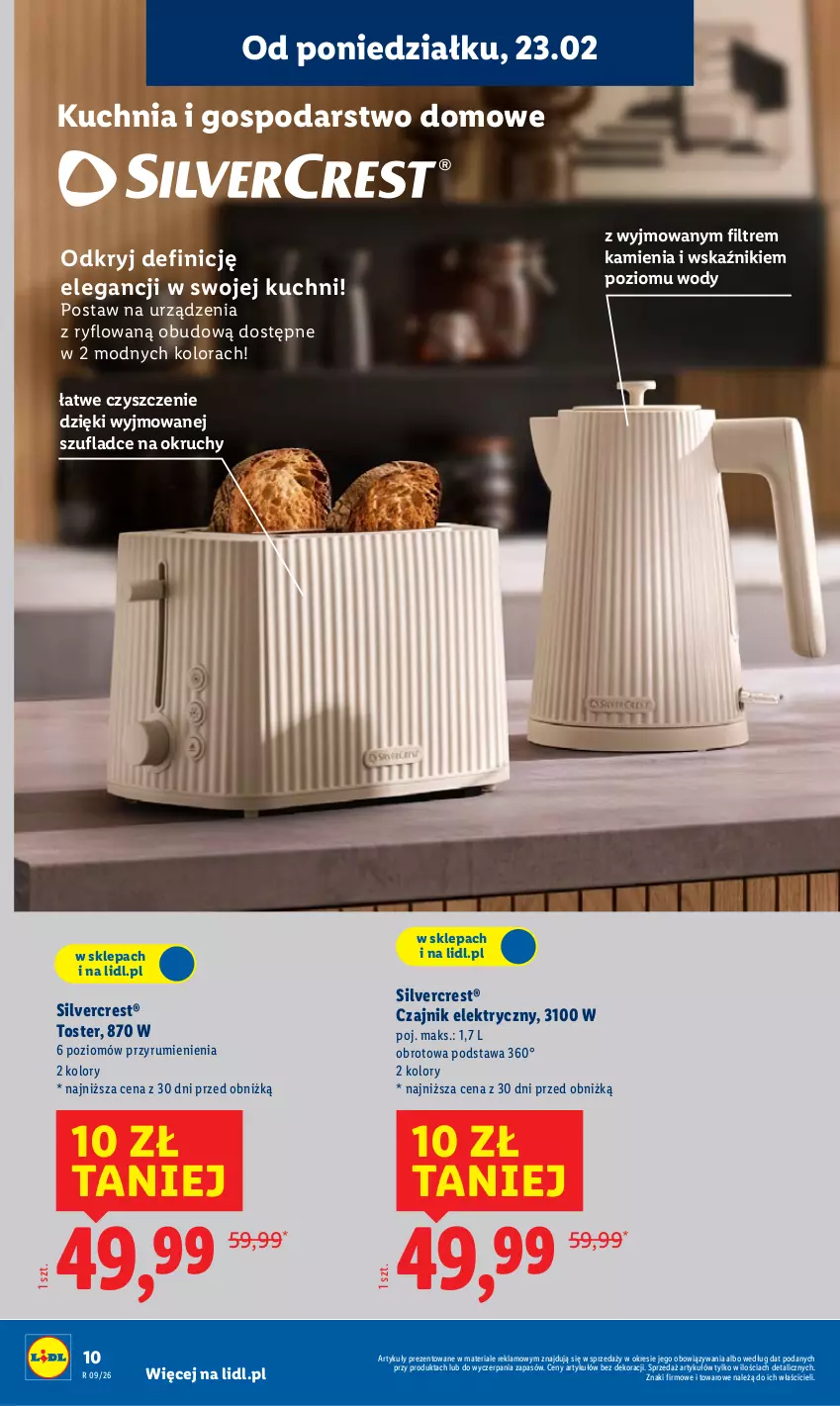 Gazetka promocyjna Lidl - Oferta ważna od 23.02 do 25.02 - ważna 23.02 do 25.02.2026 - strona 10 - produkty: Czajnik, Czajnik elektryczny, Kuchnia, Rum, Silvercrest, Toster