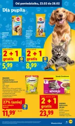 Gazetka promocyjna Lidl - Oferta ważna od 23.02 do 25.02 - Gazetka - ważna od 25.02 do 25.02.2026 - strona 55 - produkty: Mokra karma, Sos, Gra, Whiskas, Kawa, Gala, Przysmak dla kota, Pedigree, Przysmak dla psa
