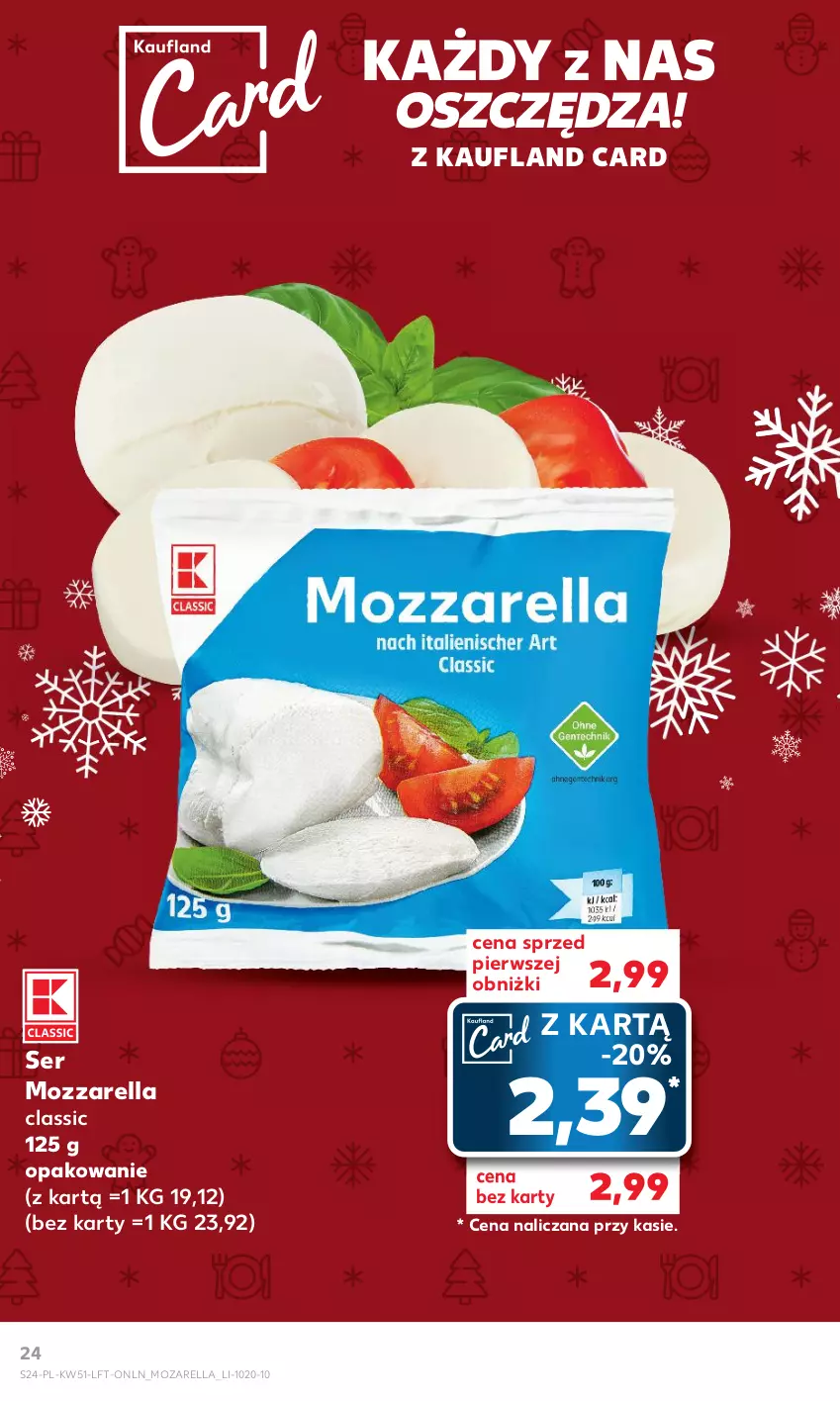 Gazetka promocyjna Kaufland - Gazetka tygodnia - ważna 20.12 do 27.12.2023 - strona 24 - produkty: Mozzarella, Ser