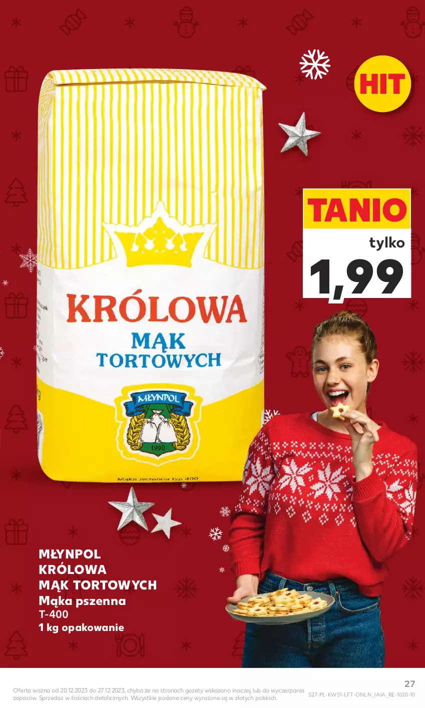 Gazetka promocyjna Kaufland - Gazetka tygodnia - ważna 20.12 do 27.12.2023 - strona 27 - produkty: Jaja, Mąka, Mąka pszenna, Młynpol