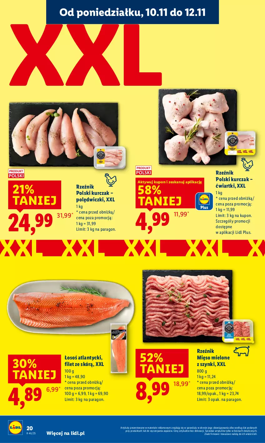 Gazetka promocyjna Lidl - GAZETKA - ważna 10.11 do 12.11.2025 - strona 20 - produkty: Kurczak, Mięso, Mięso mielone, Mięso mielone z szynki