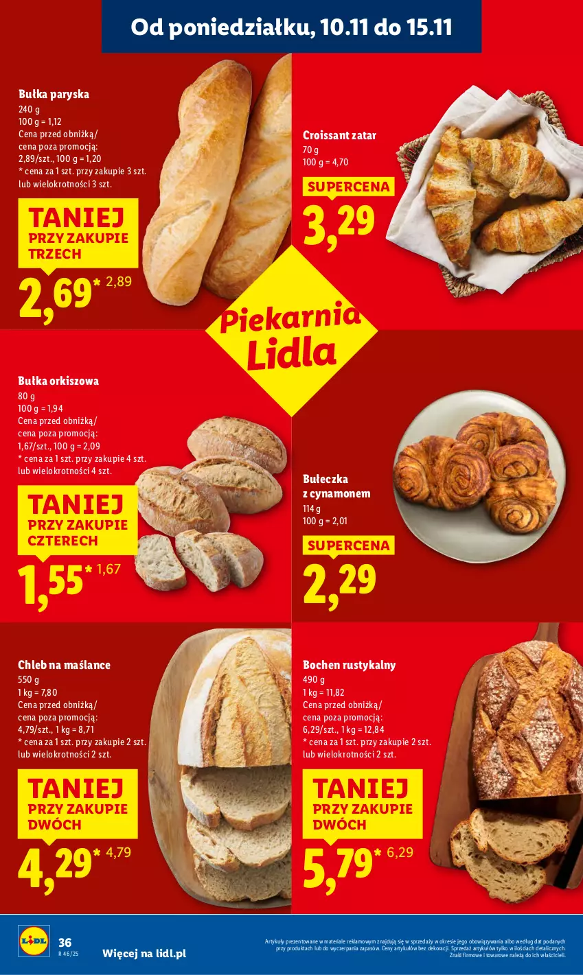 Gazetka promocyjna Lidl - GAZETKA - ważna 10.11 do 12.11.2025 - strona 36 - produkty: Bułka, Chleb, Croissant, Rust