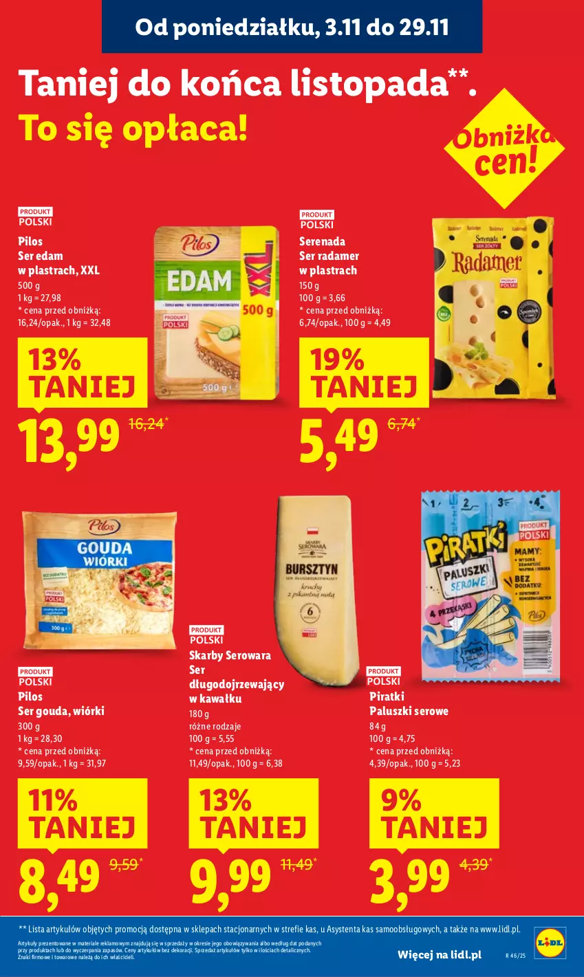 Gazetka promocyjna Lidl - GAZETKA - ważna 10.11 do 12.11.2025 - strona 39 - produkty: Edam, Gouda, Kawa, Pilos, Radamer, Ser, Ser długodojrzewający, Top