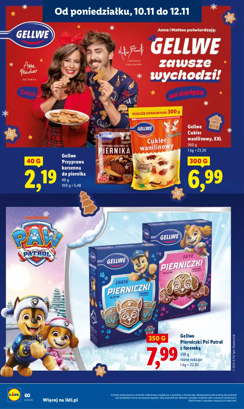 Gazetka promocyjna Lidl - GAZETKA - ważna 10.11 do 12.11.2025 - strona 62 - produkty: Cukier, Cukier wanilinowy, Piernik, Psi Patrol