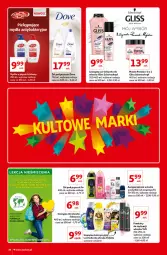 Gazetka promocyjna Auchan - Kultowe marki Hipermarkety - Gazetka - ważna od 14.04 do 14.04.2021 - strona 20 - produkty: Palette, Mydło w płynie, Schwarzkopf, Pojemnik, Taft, Dove, Schauma, Szampon, Odżywka, Mydło, Maska, Antyperspirant, Farba do włosów, Fa