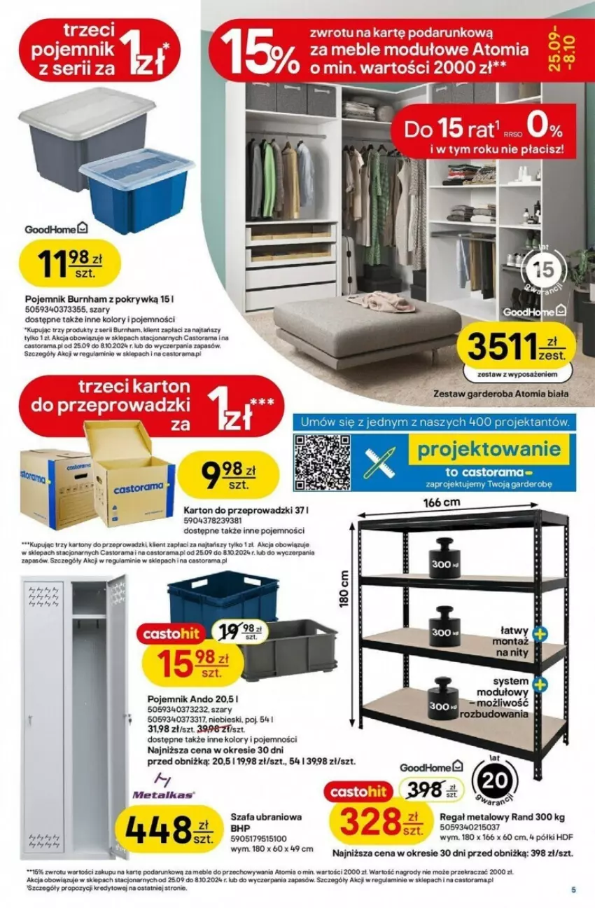 Gazetka promocyjna Castorama - ważna 25.09 do 08.10.2024 - strona 12 - produkty: Astor, Fa, HP, Meble, Pojemnik, Rama, Regał, Regał metalowy, Ser, Szafa